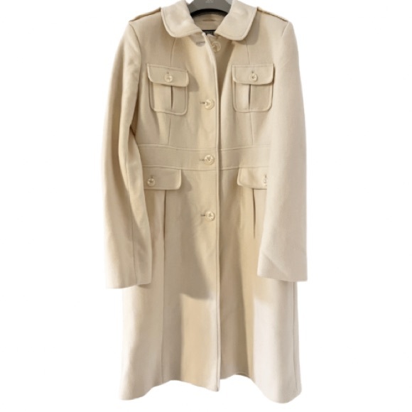 Cream Kenneth Cole Pea Coat - Picture 1 of 7